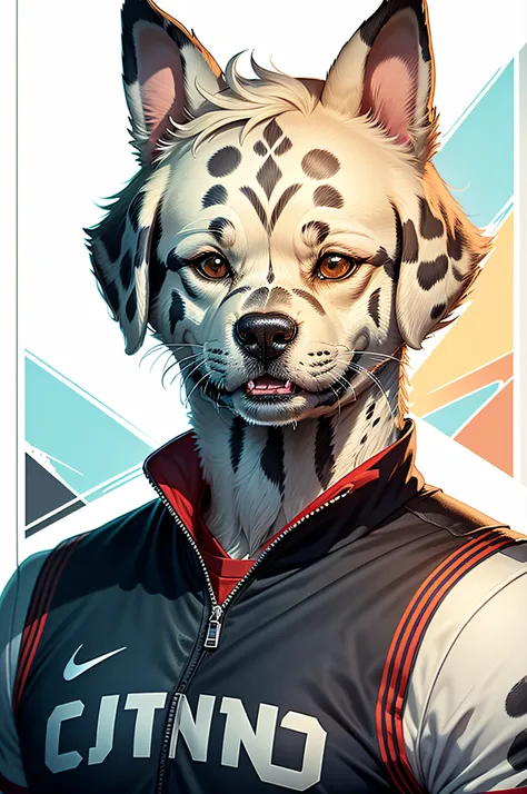 C4tt4stic, Dalmatian dog cartoon on basketball player uniform