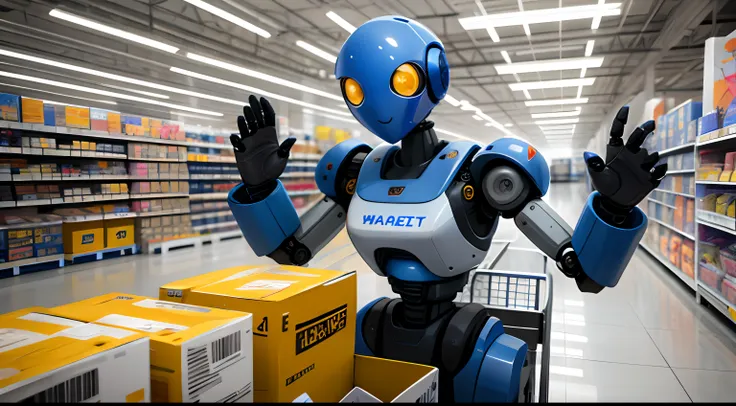 Masterpiece, Best quality, Robot Walmart employees