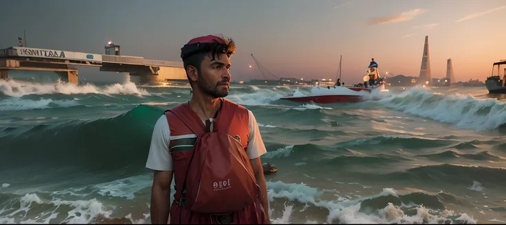 pescadores encontrando santa no rio