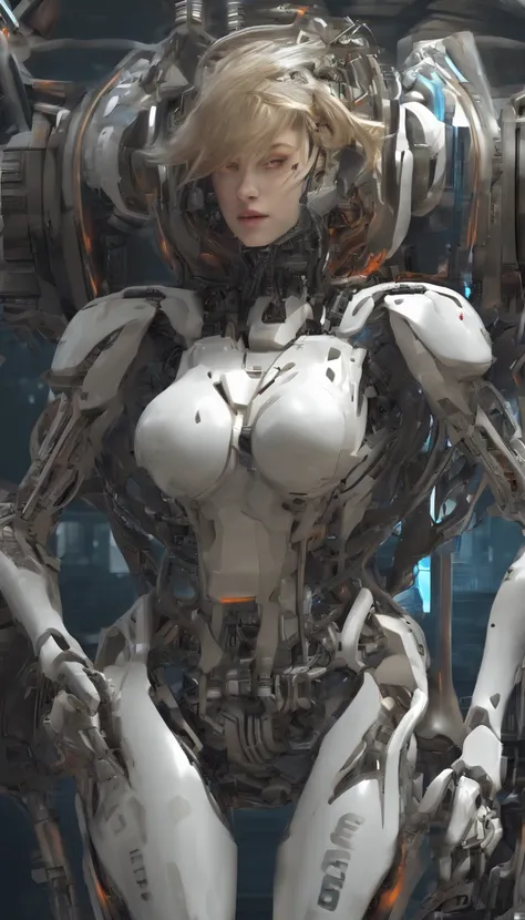 Ultra photo realsisim，Hyper-detailing，machine girl，Mechanical body，Mechanical joints，sci-fy，highly detailed surreal vfx，Smudge，Faraway view，super-fine，ultra - detailed，high qulity，8K ，oc rendered，dynamic viewing angle