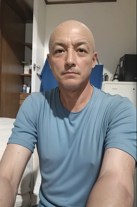 50 year old man face ,no hair details