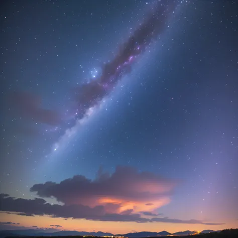 starry sky, night, dark clouds