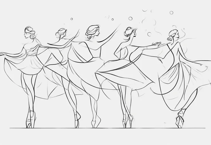 steps of a dance, um a um, com um personagem em perspectiva