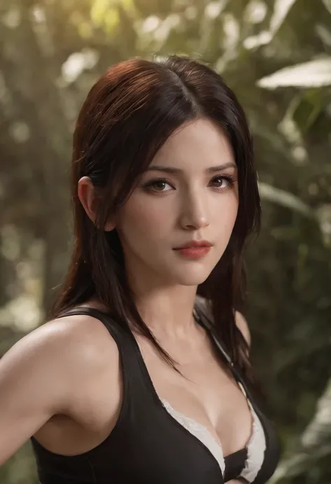 tifa lockhart de biquini, corpo todo, de costas