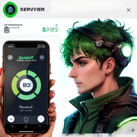 Foto de perfil do bot de servidor com o nome de greendot