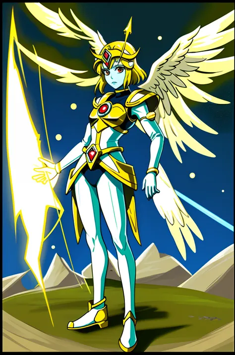 sentai ,, standing solo, weird, bizzare, angelic, divine, aura, celest