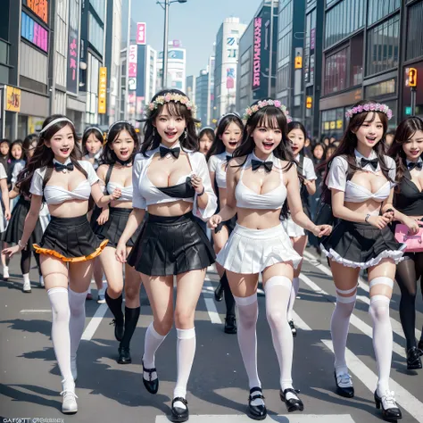 (SFW, 12 Tiny Girls in a row:1.2, Shibuya Hachiko-mae scramble crossing on Halloween:1.2), (masterpiece:1.2, best quality, photorealistic:1.37), {(Standing Full Body:1.2)|(from below:1.2)}, short silver hair, {School Uniform|naked bandage|tutu}, (Detailed ...