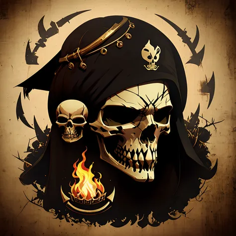 develop a logo for our pirate crew, intitulada 'the shadowed skull.'we want the logo to capture the essence of mystery and darkn...