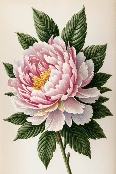 (best quality:1.2), (detailed:1.2), (masterpiece:1.2), vintage botanical illustrations of peonies (1770 1775) in high resolution by John Edwards, white background, no gray, lineart, black and white