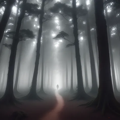 The background image is an engaging representation of a forest at night. The scene is carefully designed with meticulous attention to detail to create an atmosphere of mystery and suspense.The scene takes place at night, with the starry sky and a ((:: lua ...