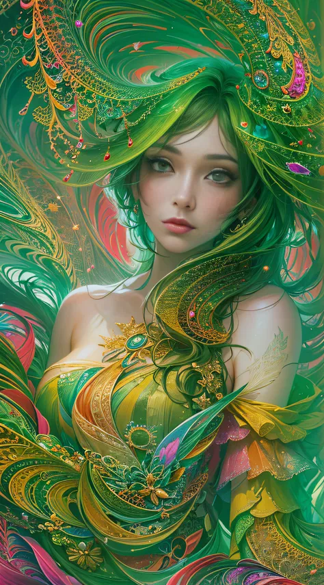 (masterpiece, top quality, best quality, official art, beautiful and aesthetic:1.2), (1girl), extreme detailed,(fractal art:1.3),colorful,highest detailed