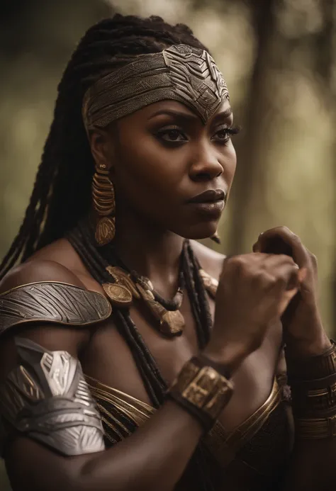 TIWA SAVAGE AS A WAKANDAN WARRIOR, DETAILS, GOOD SKIN