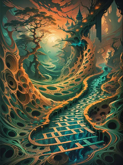 call to the maze, enter the mystic labyrinth, where time turns to paper and illusion is untangled by paintbrush. a surreal journ...