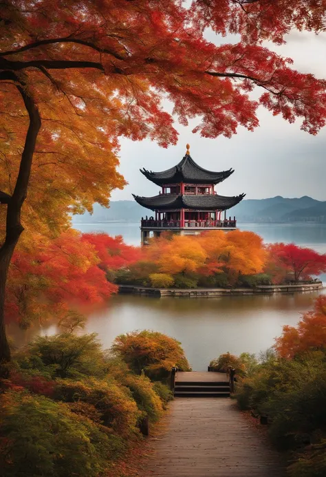 Autumn view of West Lake