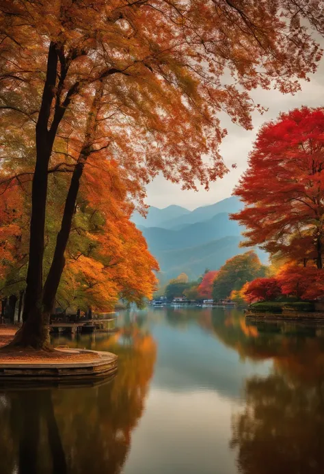 Autumn view of West Lake