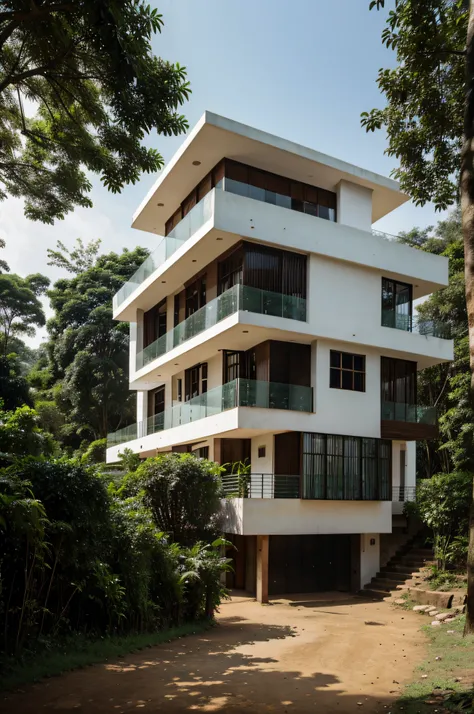 Architectural modern house in the forest of sierra leone