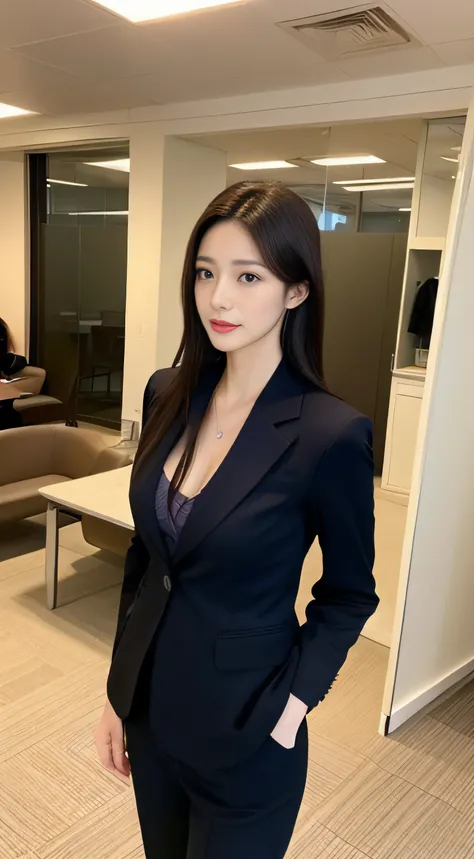 Tall and slender beauty、Beauty in suits、Colossal tits、undershirt、Cool beauty、Career woman、Japan beauties、modeled、tiese，office room，janelas