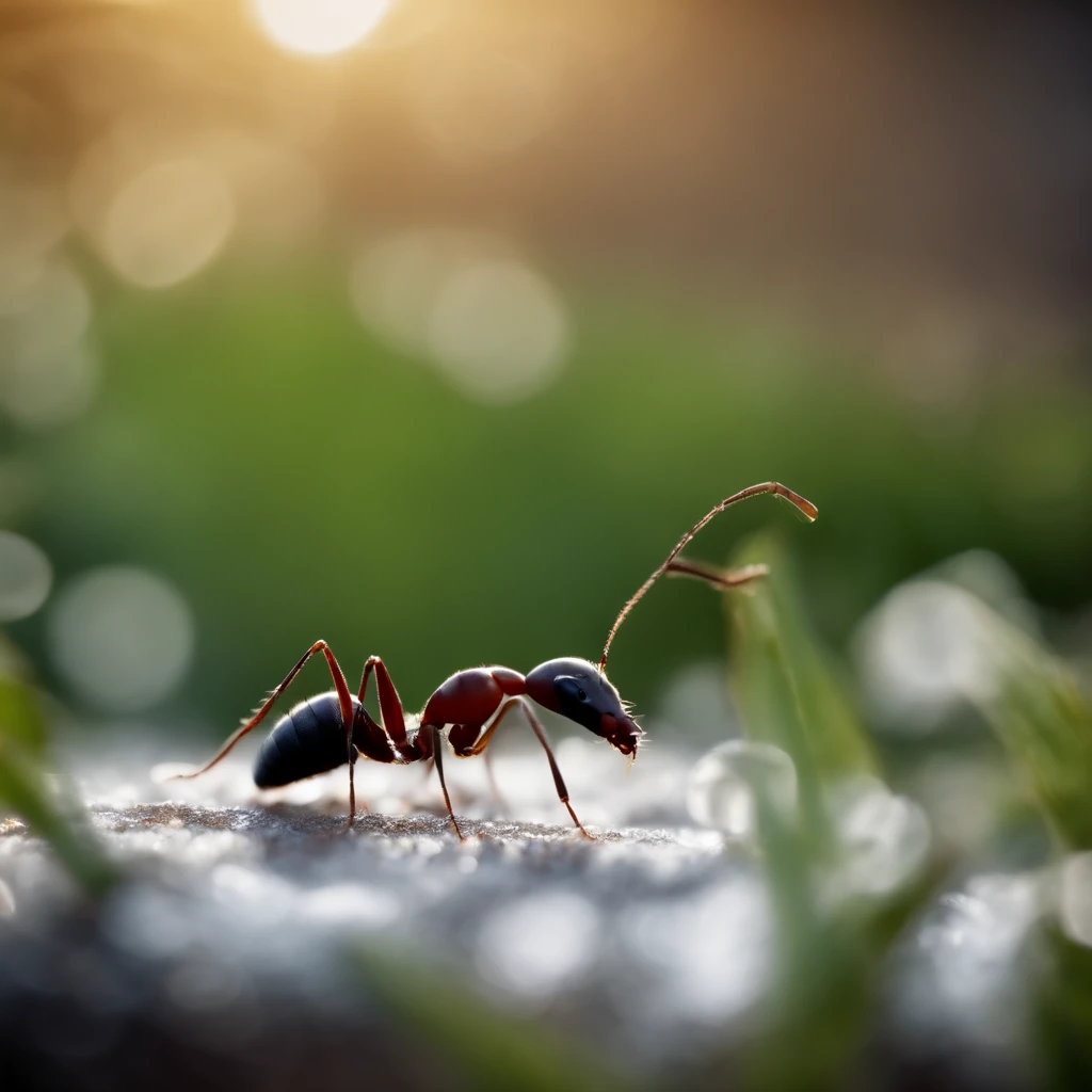 an ant in winter