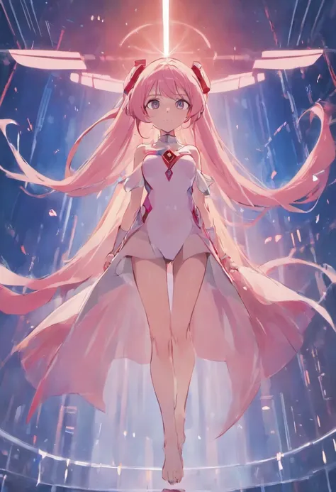 zero two from darling in the franxx, focus on beautiful barefeet, full body, high detailed, high definition