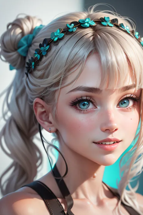 Three 17-year-old girls, one 28-year-old woman, blonde hair, silver hair, brown hair, black hair, braid, bangs, blunt bangs, braided ponytail, hair over shoulder, long hair, ponytail, braided bun, hair one side up, low ponytail, hairpin, hairband, ribbon, ...