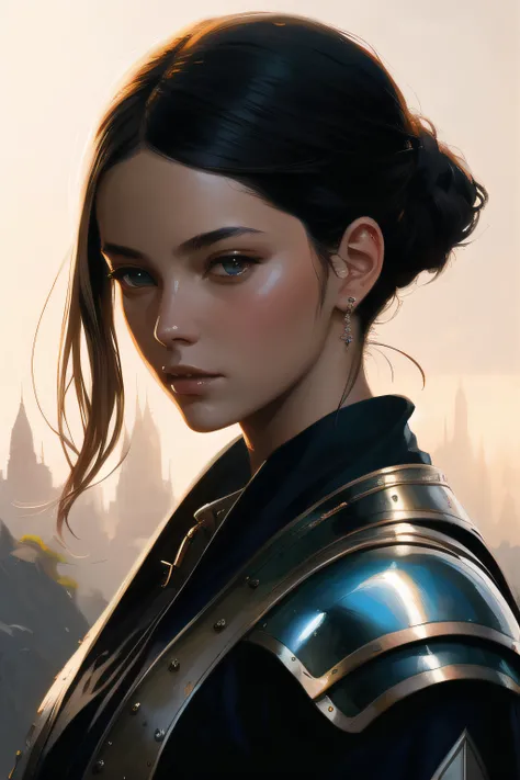 modelshoot style, (extremely detailed CG unity 8k wallpaper), full shot body photo of the most beautiful artwork in the world, medieval armor, professional majestic oil painting by Ed Blinkey, Atey Ghailan, Studio Ghibli, by Jeremy Mann, Greg Manchess, Ant...