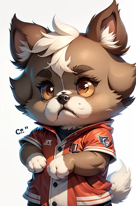 C4tt4stic, Chicago Bulls red uniform（The number is 23）comic strip、Breed Shih Tzu（ears are light brown、The right half of the face is white、Hair is short