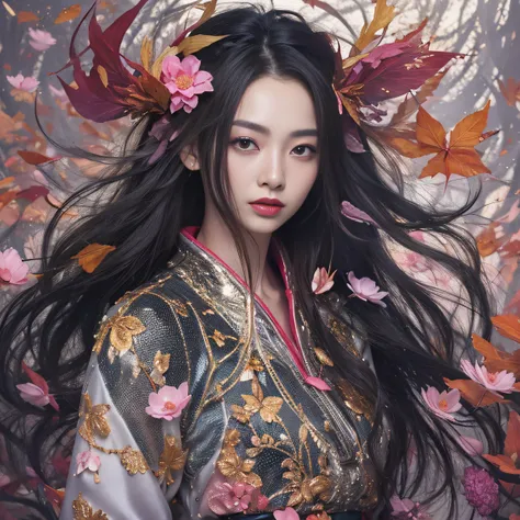 gold backstop 32k（tmasterpiece，k hd，hyper hd，32k）long flowing black hair，ponds，zydink， a color， aozhou people （concubine girl）， ...