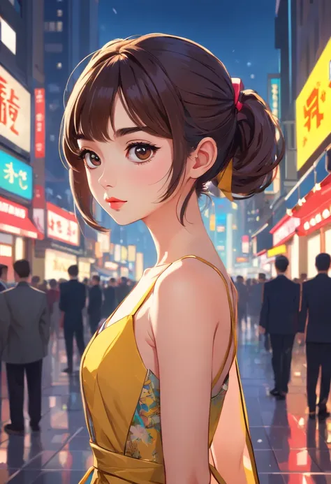 (1mecha girl:1.3, solo), (Audrey Hepburn:1.3), (a extremely pretty and beautiful Japanese woman), (sexy girl), (professional attire:1.3), (22 years old: 1.1), (walking on red carpet:1.3), (attractive random posing:1.3), (in the night royal party:1.3), (loo...