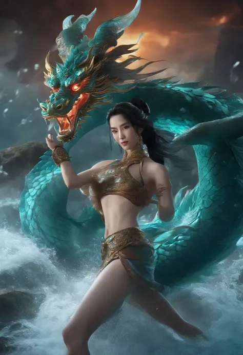 water&ink style,amazing epic chines
theme, Fantasy style,martial arts style
chinese dragon, Chinese fairy talehigl
dynamic expressive,clean linescinem
realistic lighting and shading, vivid, vi
octane renderunreal engine very deta
concept art, realistic, Cr...