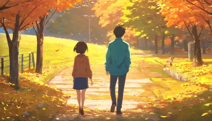 masterpiece, best quality, {{comic}}, {{{{{{2boys}}}}}}, {{{yaoi}}}, day, in autumn, masterpiece,best quality,official art,extremely detailed CG unity 8k wallpaper,