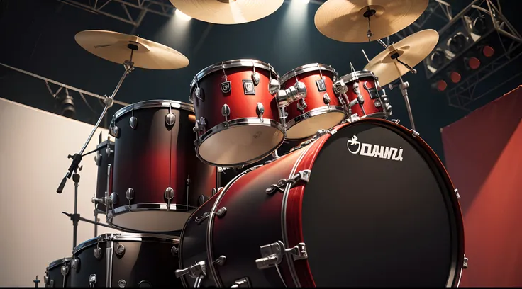 Drum kit，The colors are bright and true，