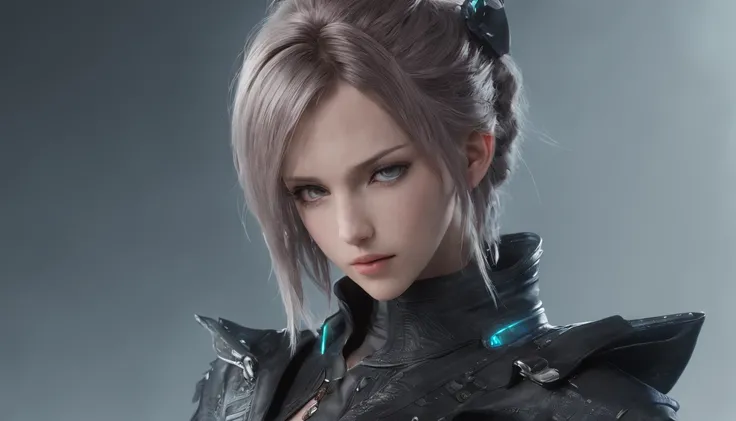 Highest image quality，Outstanding details，超高分辨率，（Fidelity：1.4）, Favor the details，Final Fantasy XV character Ellania, Dragon Knight，Cloak, She has a delicate and beautiful face,Raised sexy，cyber punk perssonage，Futuristic，mechanically aesthetic，Virtual Eng...