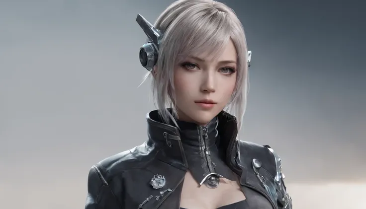 Highest image quality，Outstanding details，超高分辨率，（Fidelity：1.4）, Favor the details，Final Fantasy XV character Ellania, Dragon Knight，Cloak, She has a delicate and beautiful face,Raised sexy，cyber punk perssonage，Futuristic，mechanically aesthetic，Virtual Eng...