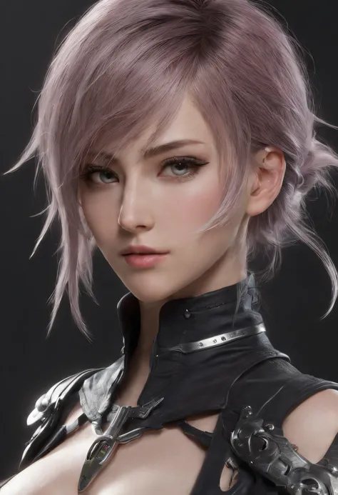 Highest image quality，Outstanding details，超高分辨率，（Fidelity：1.4）, Favor the details，Final Fantasy XV character Ellania, Dragon Knight，Cloak, She has a delicate and beautiful face,Raised sexy，cyber punk perssonage，Futuristic，mechanically aesthetic，Virtual Eng...