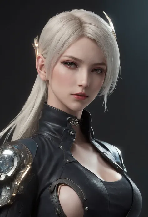 Highest image quality，Outstanding details，超高分辨率，（Fidelity：1.4）, Favor the details，Final Fantasy XV character Ellania, Dragon Knight，Cloak, She has a delicate and beautiful face,Raised sexy，cyber punk perssonage，Futuristic，mechanically aesthetic，Virtual Eng...