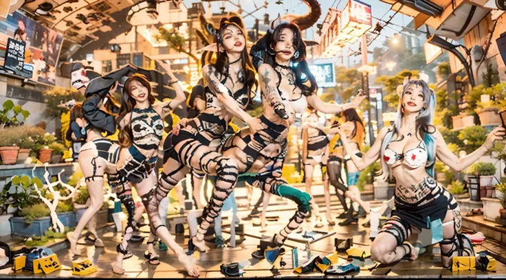 In the beautiful illustration of this super-grand scene,The ultra-distant lens shows us(Over eight separate and distinctive centaur characters:9.9),They all have their own characteristics,Vivid and interesting。Radiant from the heavens(Angelic centaurs:6.6)...