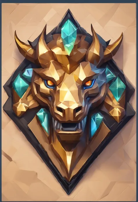 Game medallion with metal faucet closeup with crown，Close-up of dragon head，hearthstone art style, Hearthstone style art, hearthstone concept art, Riot game concept art, style of league of legends, iconic character splash art, League of Legends crown，Game ...