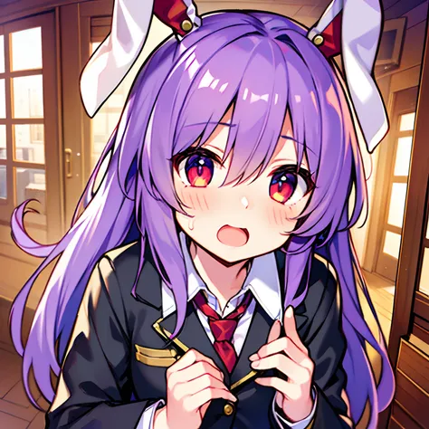 1girl, reisen udongein inaba、blushed face、Highlights in the eyes、suprised