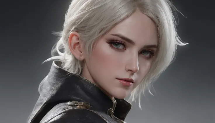 Cirilla Fiona Elen Riannon，Highest image quality，Outstanding details，超高分辨率，（Fidelity：1.4）, Favor the details，Final Fantasy XV character Ellania, Dragon Knight，Cloak, She has a delicate and beautiful face,Raised sexy，cyber punk perssonage，Futuristic，mechani...