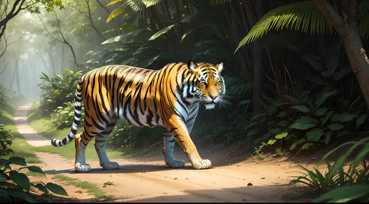 Bengal tiger，in jungle