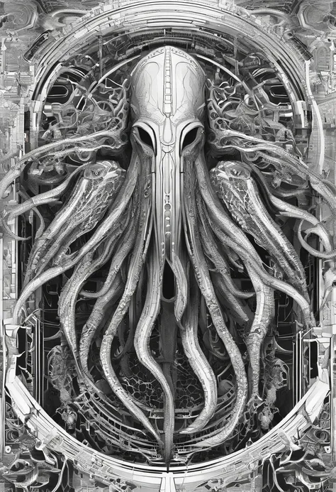 Cthulhu mythical creatures，Cthulhu，Highly detailed,8K