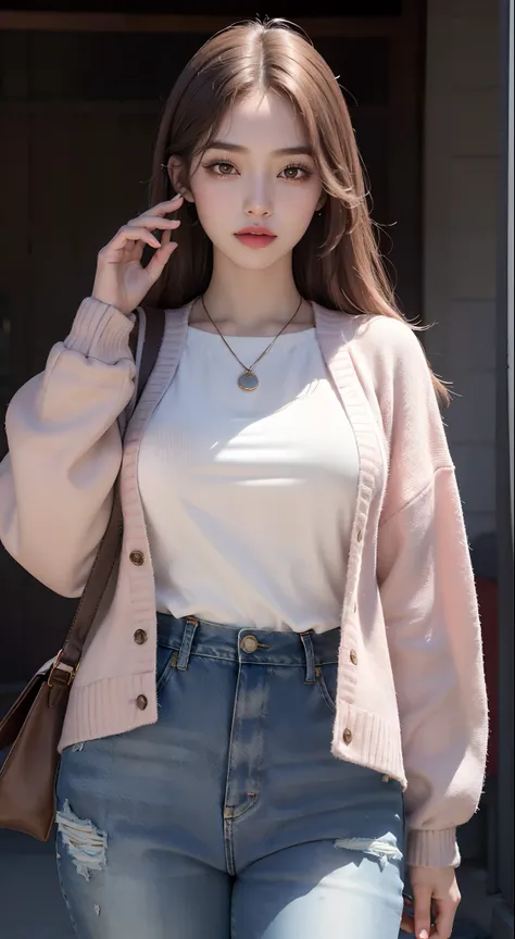 RAW, 1girl, solo, colorful, (masterpiece, best quality:1.3), (absurdres:1.3), walking, holding Luxury handbag, (detailed skin:1.3, detail face:1.3), from above, looking at viewer, sharp focus , Delicate, (Korean beauties, Korean Mixed Race:1.3), (mature wo...