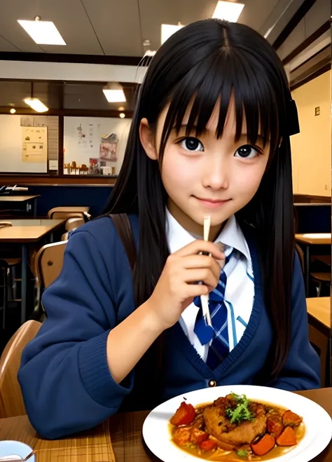 Use this face、Dining at a schoolgirl restaurant