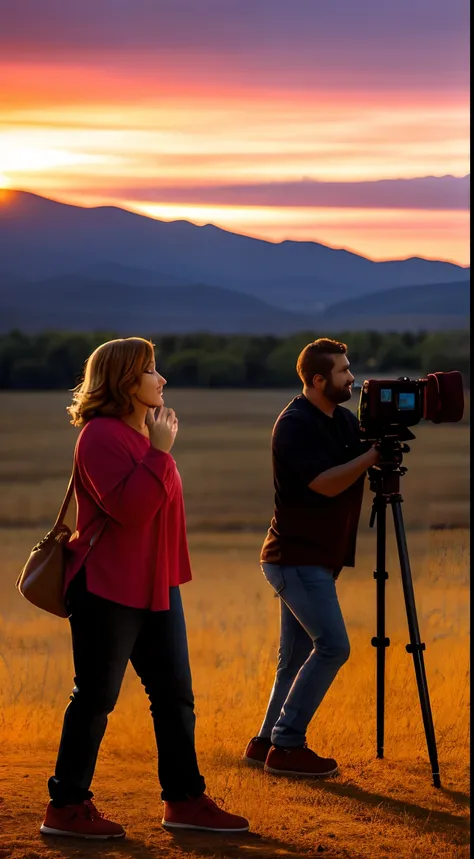 Sunset, evening glow, distant view, realistic, rich colors, gorgeous and colorful, wide-angle lens, shooting in the evening, positive film, naturalistic style, high-definition filming.