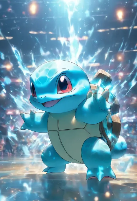 Squirtle is training bench presses，Highest image quality，Cinematic texture，A masterpiece，tmasterpiece，