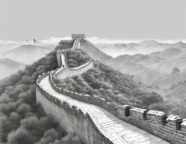 best scenery,the great wall,Tourist attraction scenery