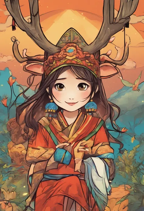 Yi and Miao costumes,deers