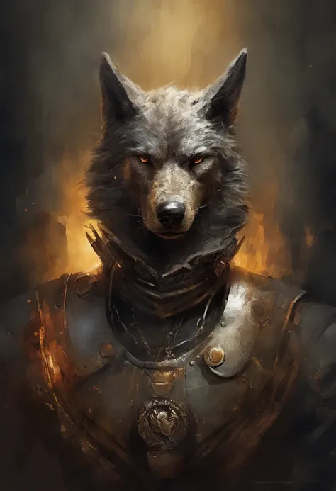 top-quality, Dramatic Lighting, menacing pose, fierce look, epic atmosphere, (((Helmet in the shape of a wolfs head))), (((Full body shot))),Wolves made of metal, cyborgs, Cyberpunk style, Clockwork, ((Intricate details)), nffsw, ((Intricate details, hyper...