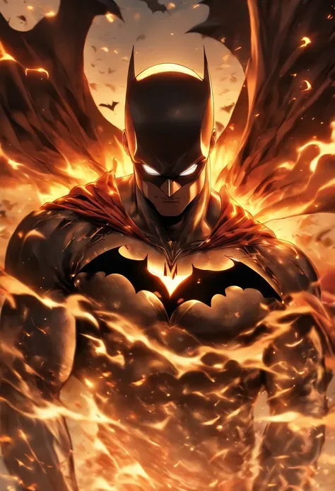 Saitama combined body with Batman