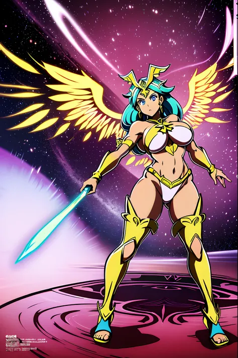 sentai ,, standing solo, weird, bizzare, angelic, divine, aura, celest, female, big breast, full body